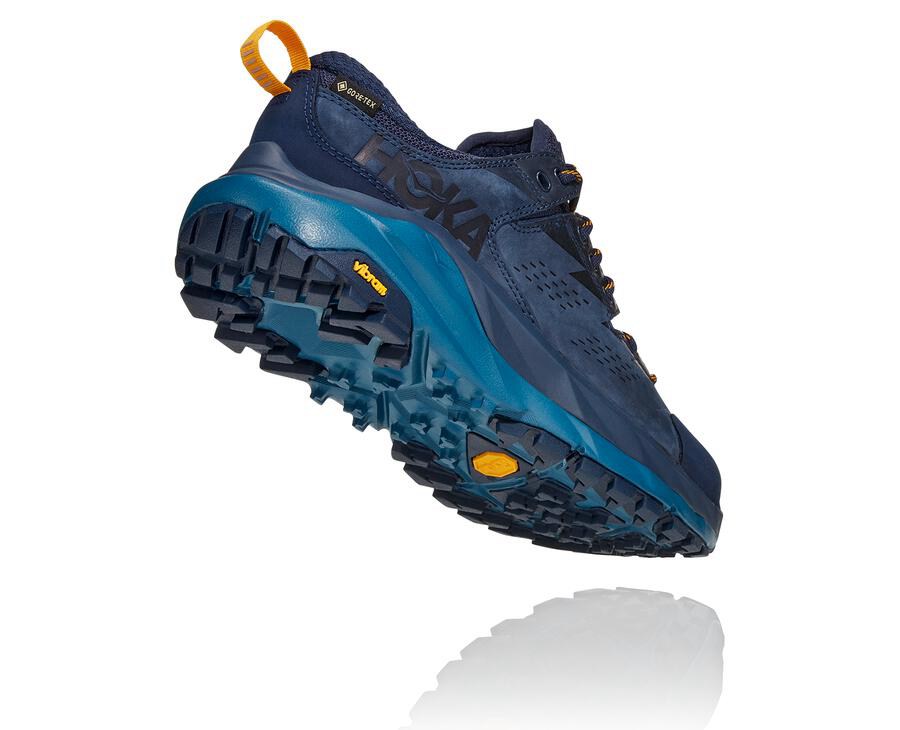 Hoka One One Kaha Låga Gore-Tex Trailskor Dam - Marinblå - XWRMI-0814